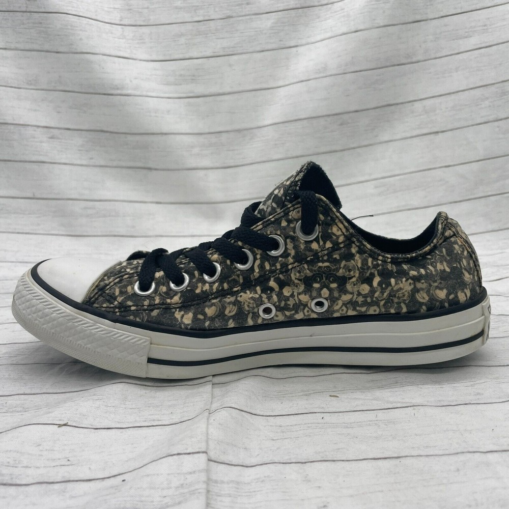 Converse Chuck Taylor All Star Low Athletic Shoes Size 7.5 Black Tan 542477F - Picture 3 of 11